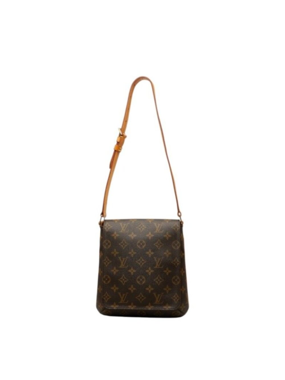 Louis Vuitton Monogram Musette Salsa Short Bag Brown Leather